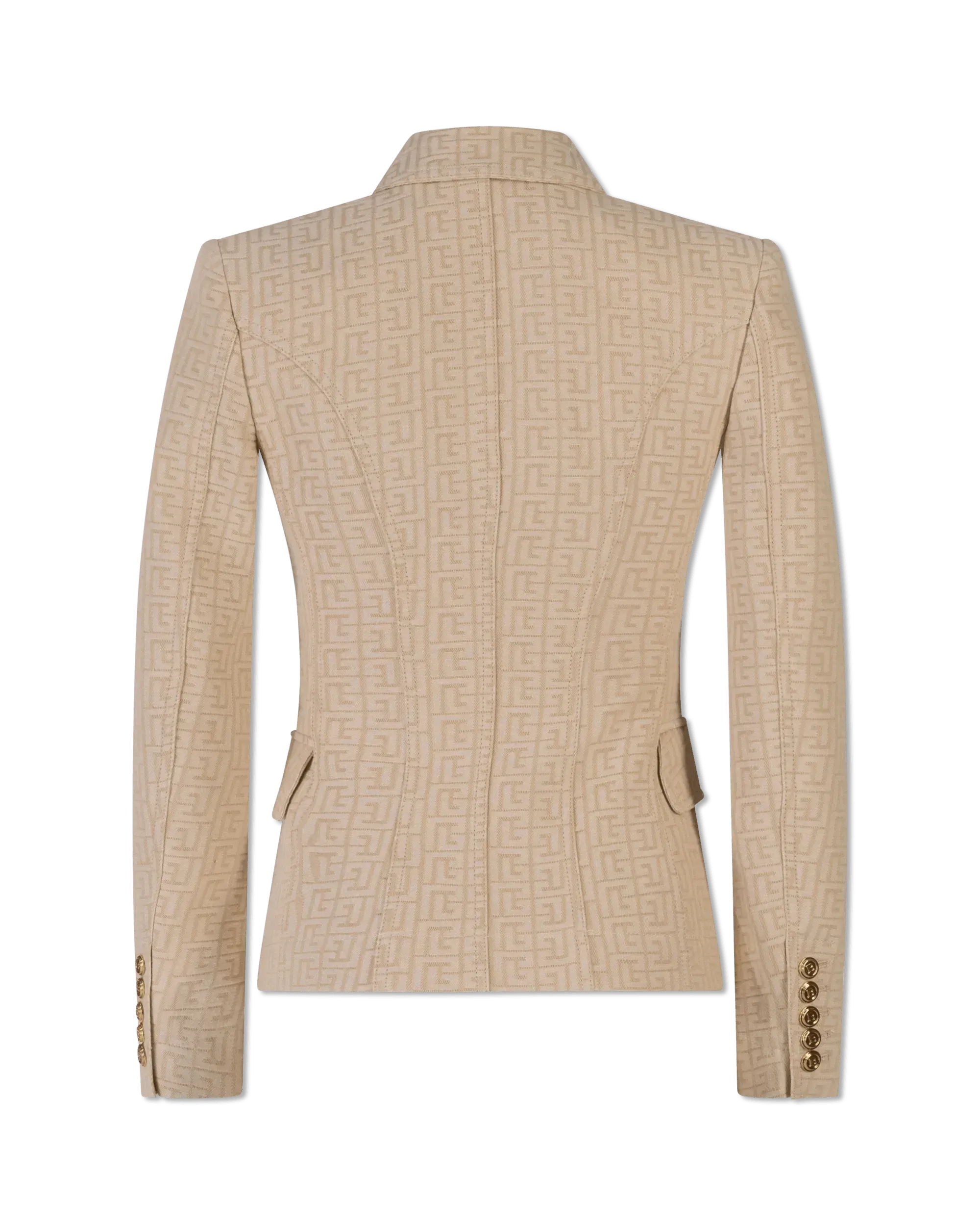 Stylish Monogram Jacquard 6-Button Jacket for Men - Perfect for Business Casual & Evening Events