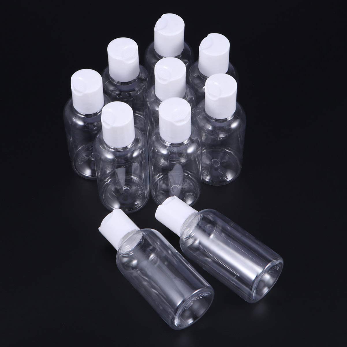 HEALLILY 24-Piece Travel Spray Bottle Set - Refillable Leak-Proof Toiletry Containers for Shampoo, Lotion & Hand Soap - Mini White Flip Top Bottles Perfect for Air Travel, Gym & Camping Essentials