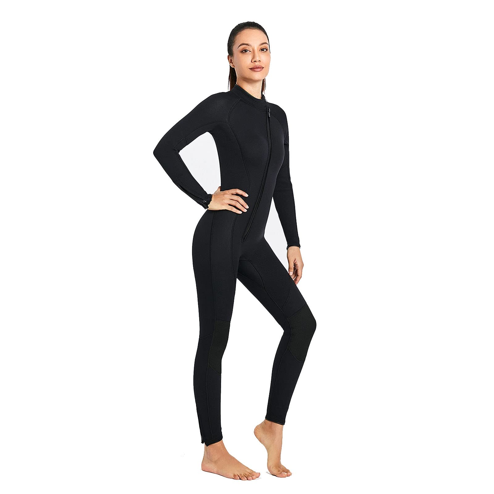 3MM Neoprene Wetsuit for Men & Women - Full Body One Piece Back Zip Long Sleeve Diving Suit for Snorkeling, Surfing & Swimming | Perfect for Cold Water Sports & Ocean Adventures