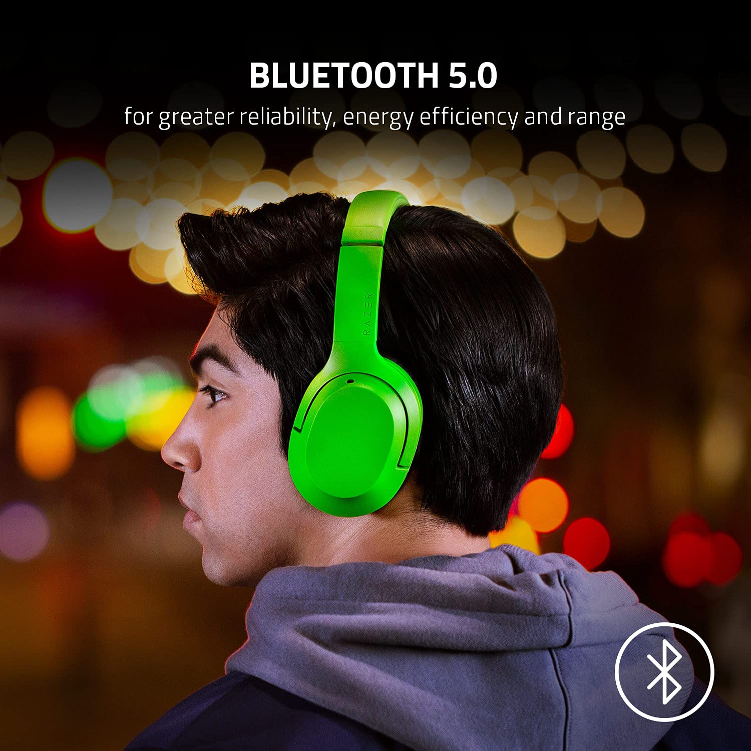 Razer Opus X Wireless ANC Headphones with Active Noise Cancellation, 40mm Drivers, Built-in Mic, 40H Battery Life - Quartz Pink for Gaming, Music & Work from Home