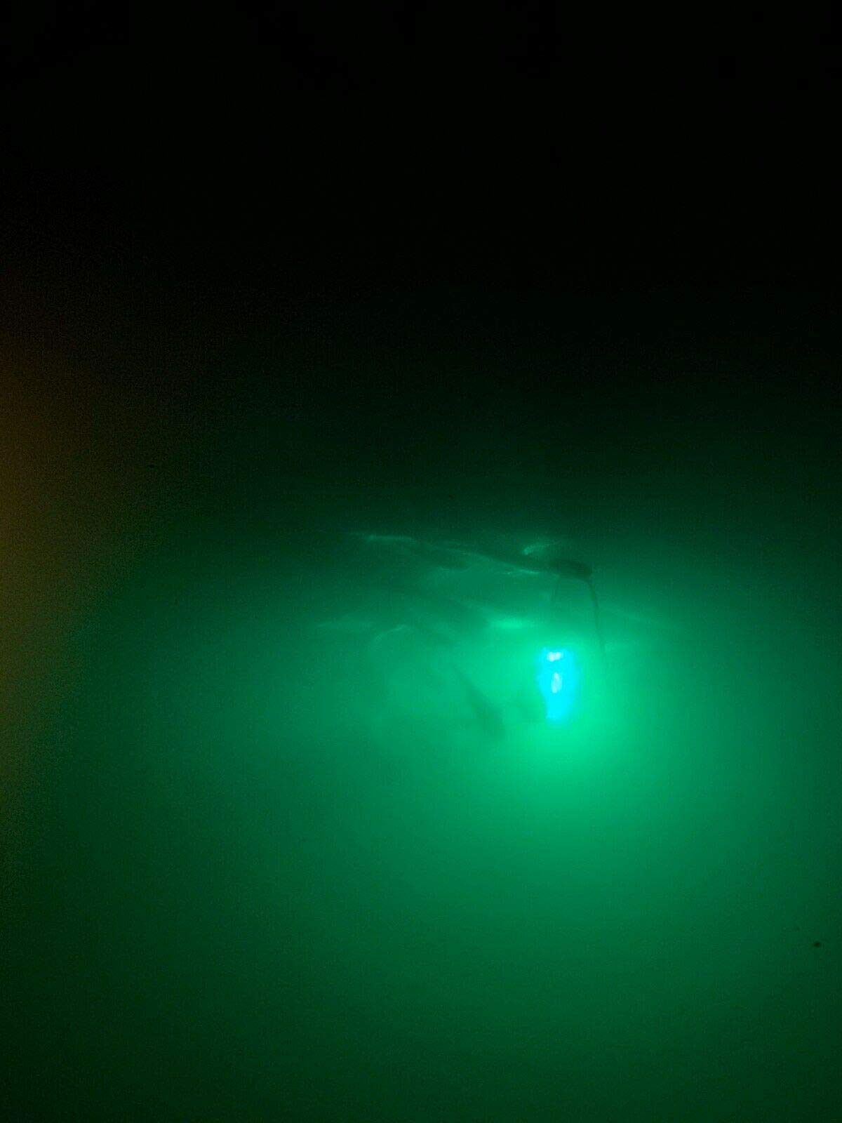 Underwater Fishing Lights - 300 Green LED Crappie Light with 15,000 Lumens | Fish Attractor & Boat Lights | 25ft Cord with Battery Clamps | Submersible Dock Light 12V DC for Night Fishing in Lakes, Ponds & Rivers