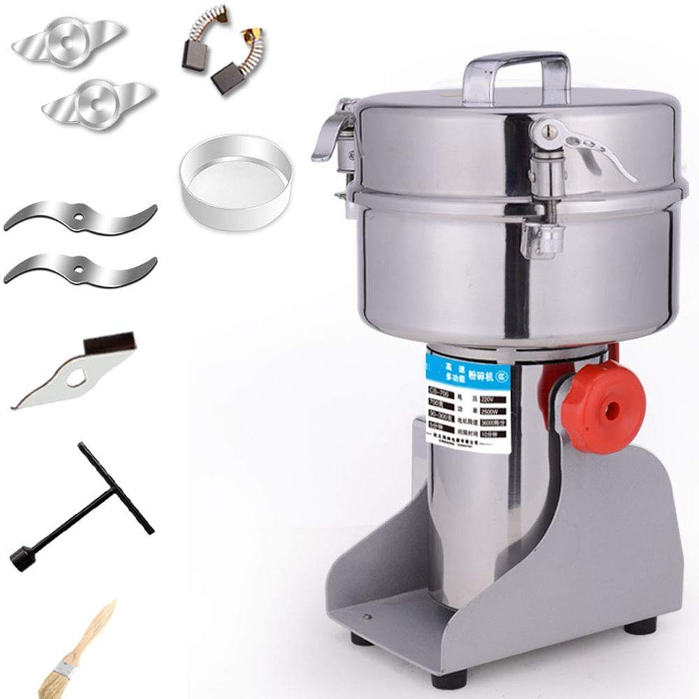 1000G Electric Grain Grinder - Stainless Steel 3-Blade Superfine Mill for Coffee Beans, Nuts, Spices & Herbs | Fast 30-Second Grinding | Perfect for Smoothies, Baking & Healthy Breakfasts