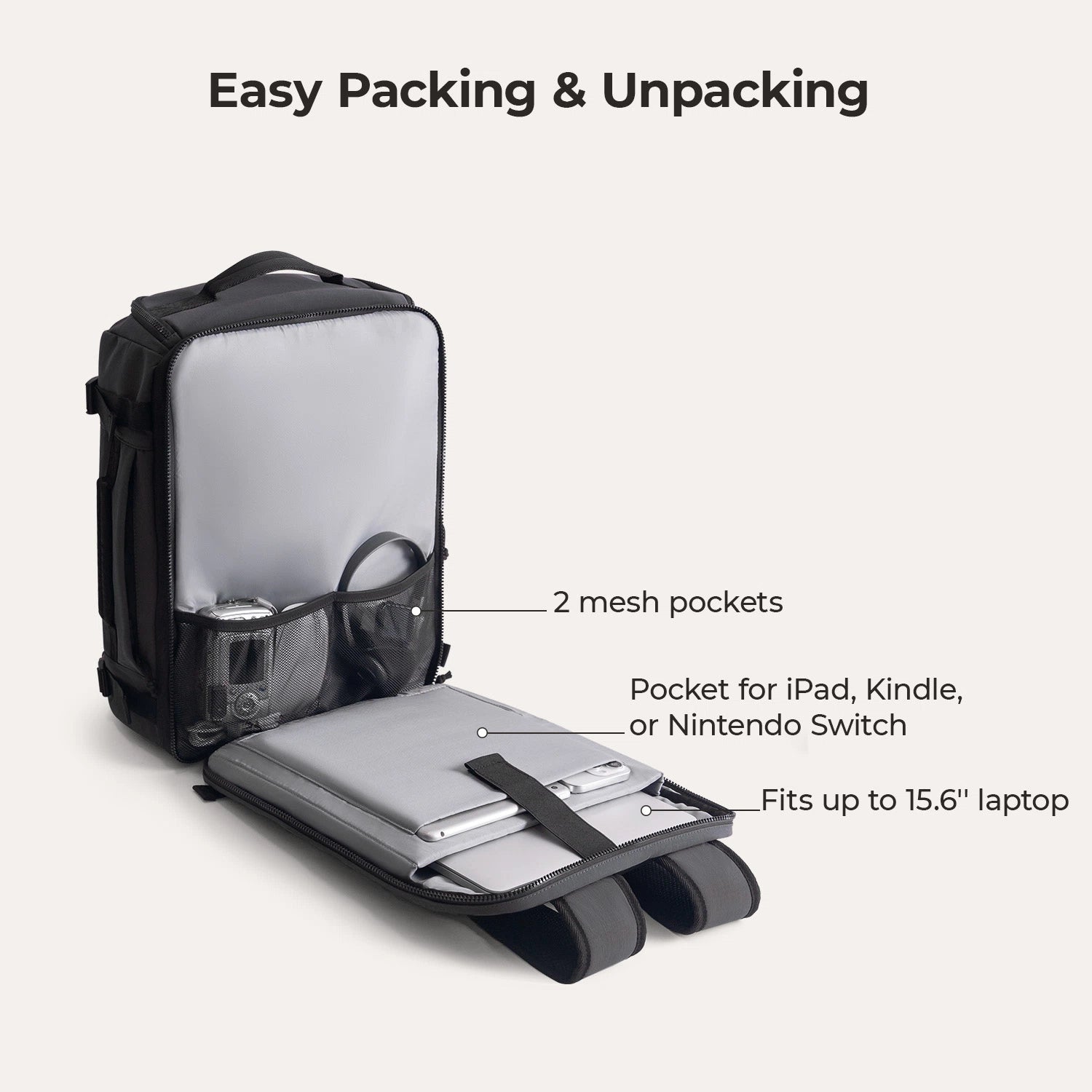 Blast Travel Backpack - Lightweight Waterproof Carry-On Backpack for Men & Women - Perfect for Airplane, Hiking, Camping & Daily Commute