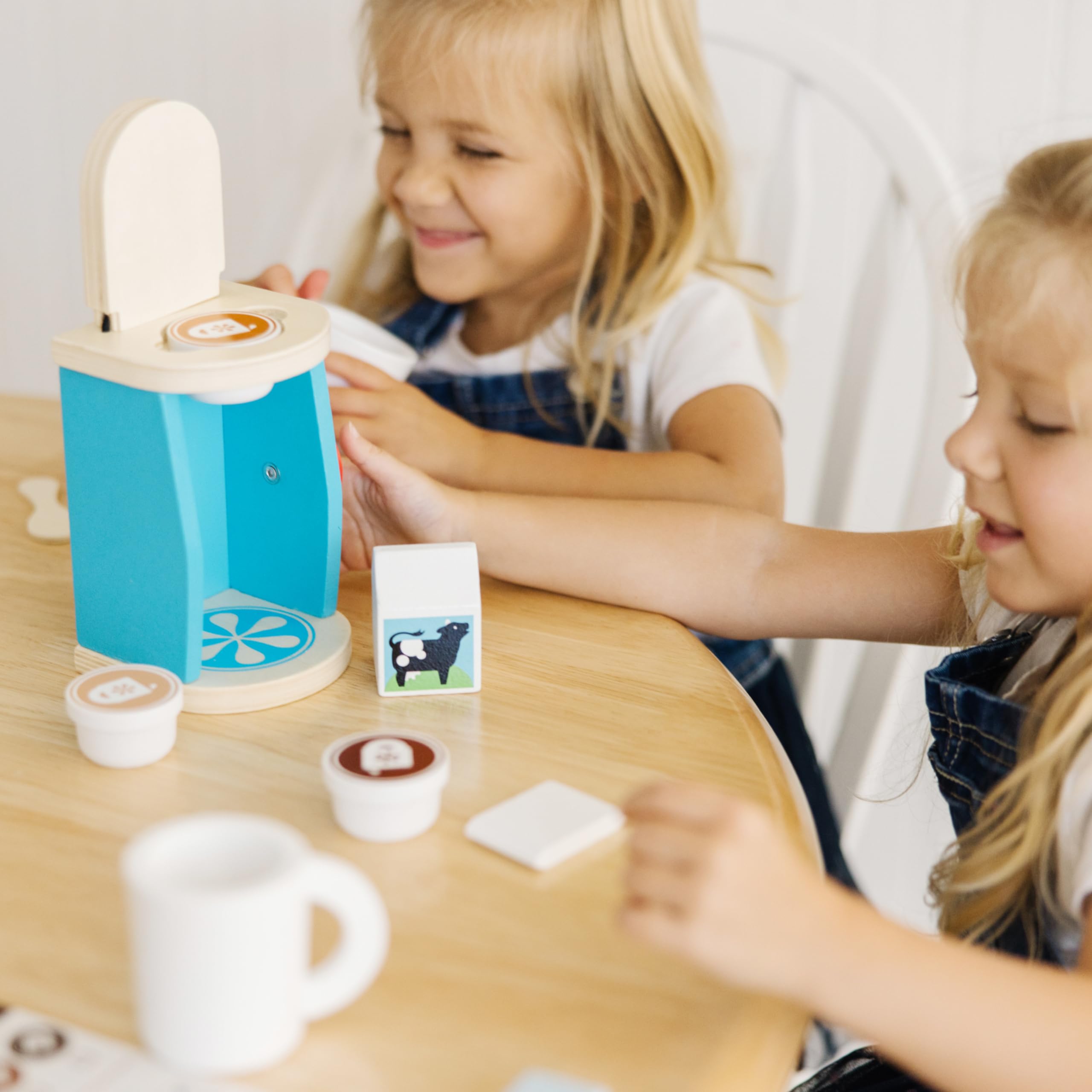 Melissa & Doug 11-Piece Wooden Coffee Maker Play Set - Pretend Play Kitchen Accessories for Kids, Boys & Girls | Brew & Serve Toy Coffee for Imaginative Role Play & Early Learning