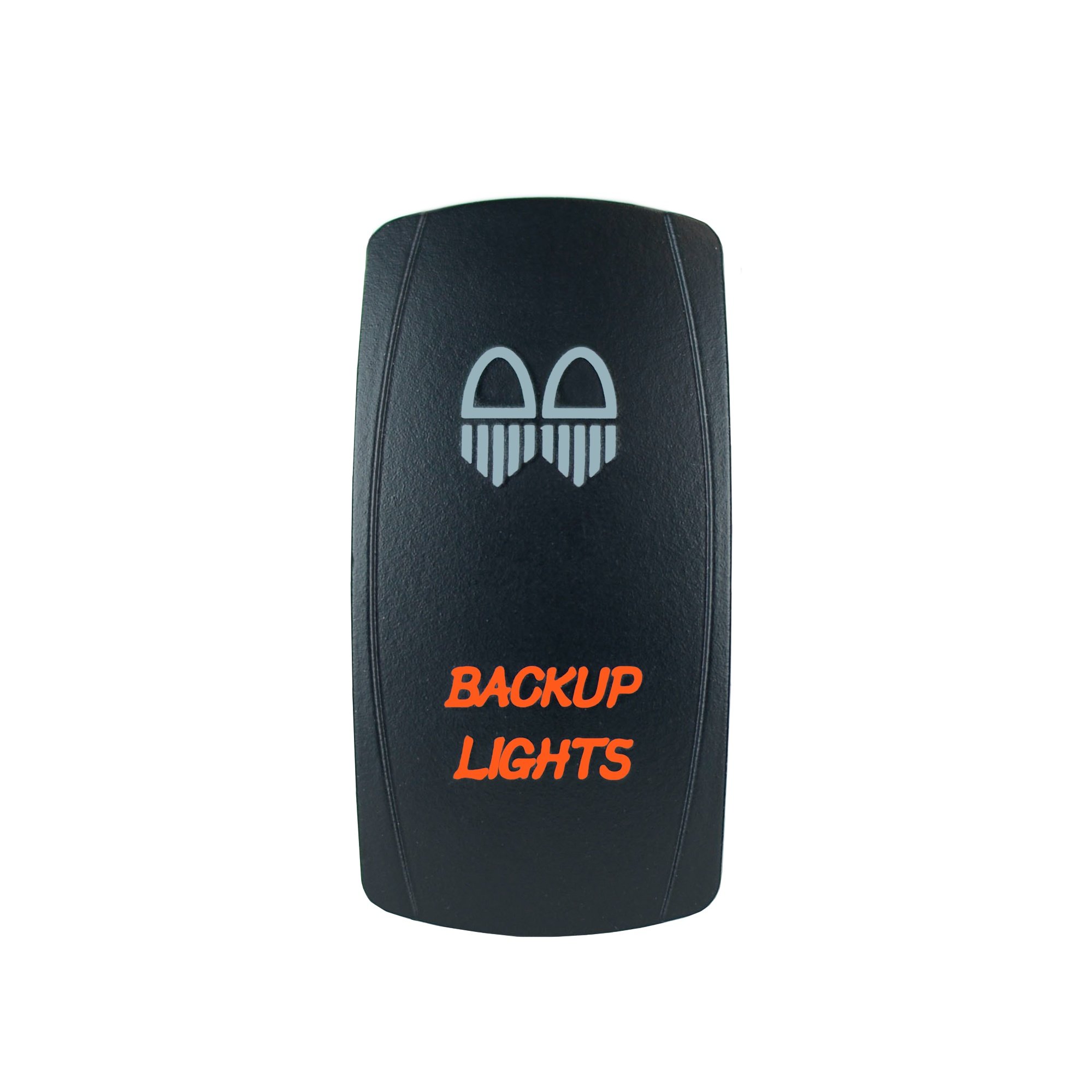 STVMotorsports Laser Backlit Orange Rocker Switch - 20A 12V LED On/Off Backup Lights for Trucks, Boats & Off-Road Vehicles - Waterproof & Durable for Harsh Environments