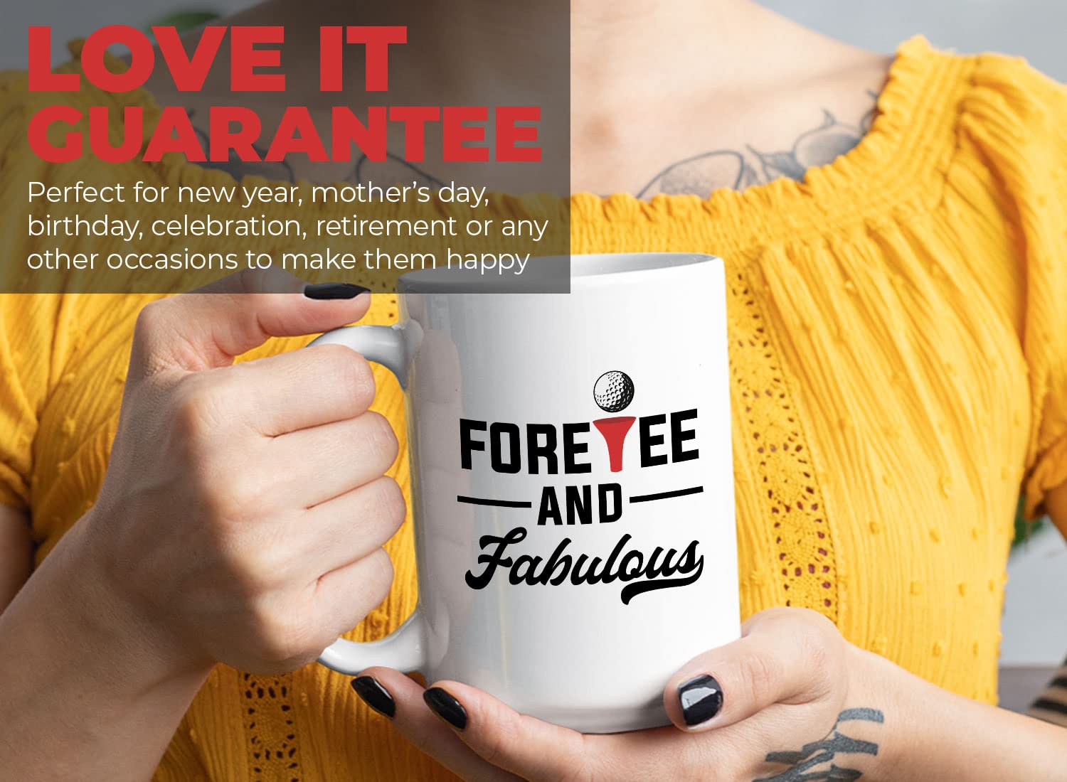 Bubble Hugs 15oz White Golf Coffee Mug - Insulated Travel Mug for Golf Lovers, Perfect Gift for Dad, Father, Papa & Coach - Great for Golf Courses, Office & Home Use