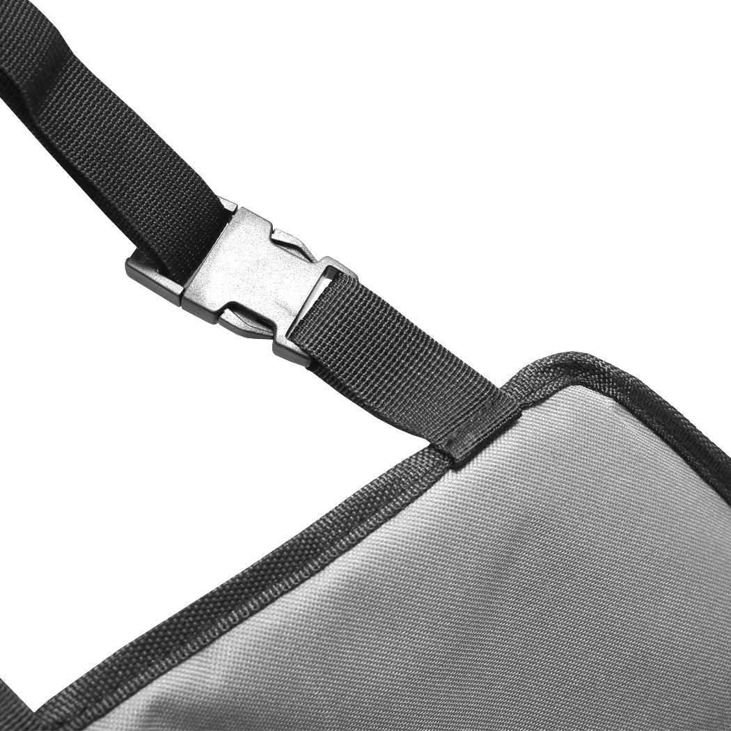 Pet Car Booster Seat for Dogs & Cats - Safe Travel Carrier with Adjustable Straps, Soft Cushion & Non-Slip Base (Grey) - Perfect for Road Trips, Vet Visits & Daily Commutes