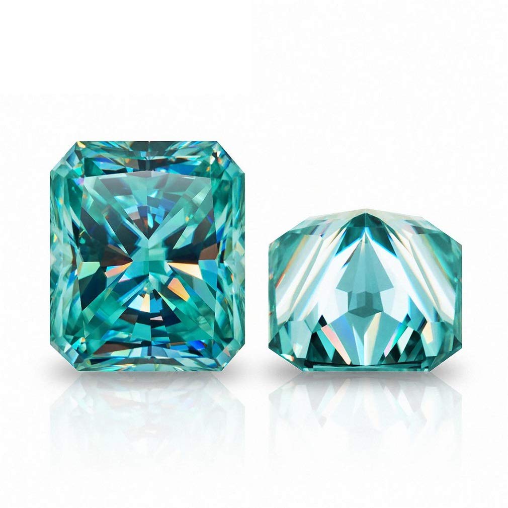 12.0CT Loose Blue Moissanite Stone - VVS1 Clarity Radiant Cut Gem for Vintage Rings, Jewelry & Watches | Perfect for Engagement Rings, Wedding Bands & Luxury Jewelry Making