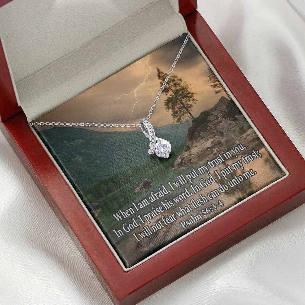 Trust in You Bible Verse Pendant - Inspirational Christian Gift for Sympathy & Love