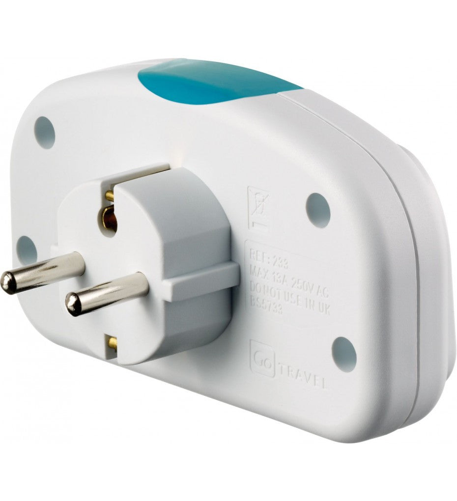 Universal Travel Adapter for UK & Europe - All-in-One Power Plug Converter with USB Ports - Perfect for Business Trips, Vacations & International Travel