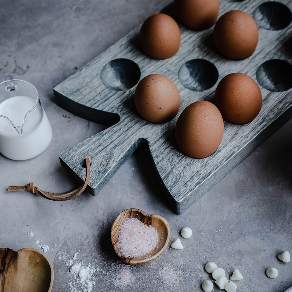 Premium Large Wooden Egg Holder - Perfect for Easter Decor, Farmhouse Kitchen Display, and Rustic Dining Table Centerpiece
