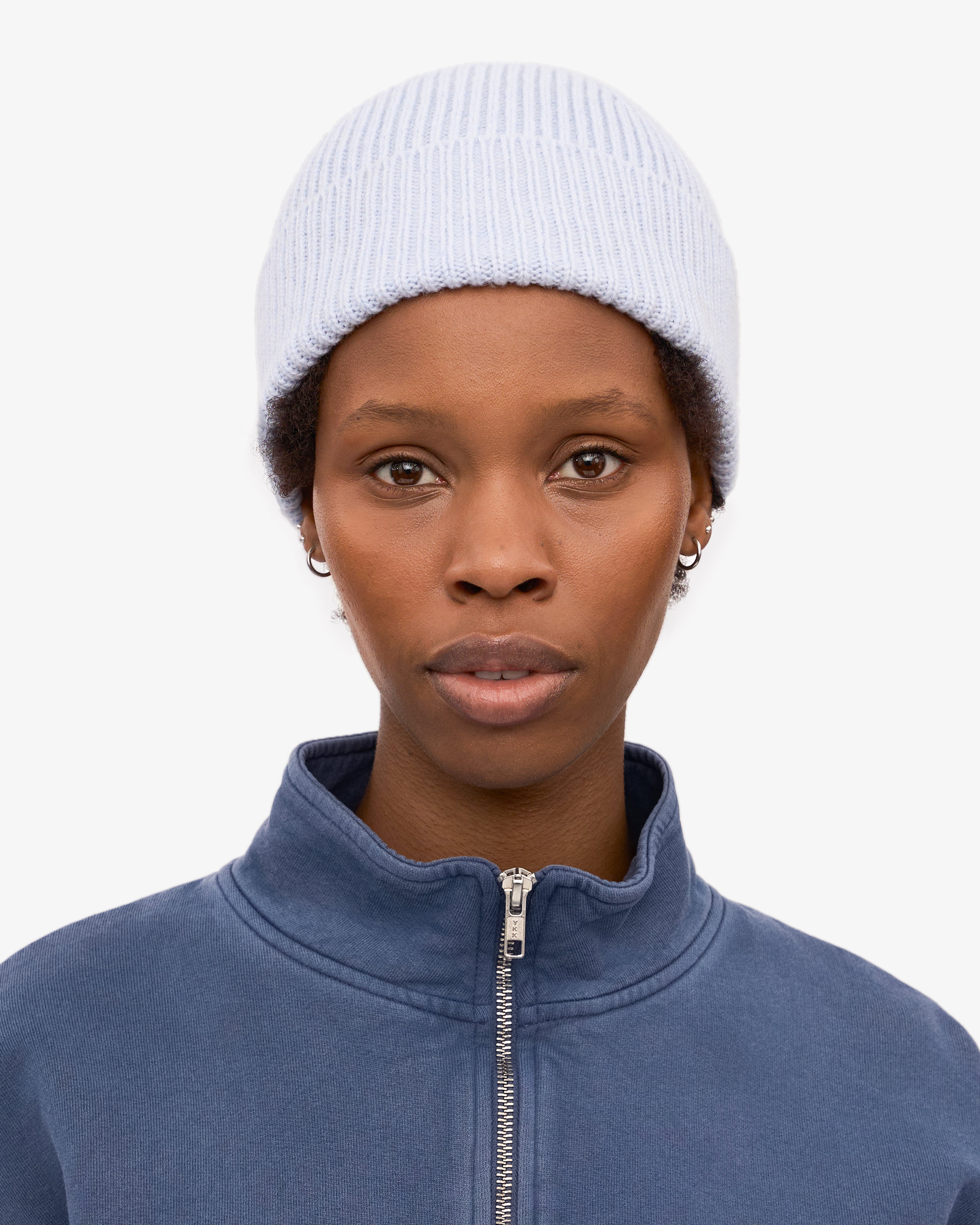 Premium Merino Wool Beanie - Polar Blue Color - Warm Winter Hat for Men & Women - Perfect for Skiing, Hiking & Outdoor Activities