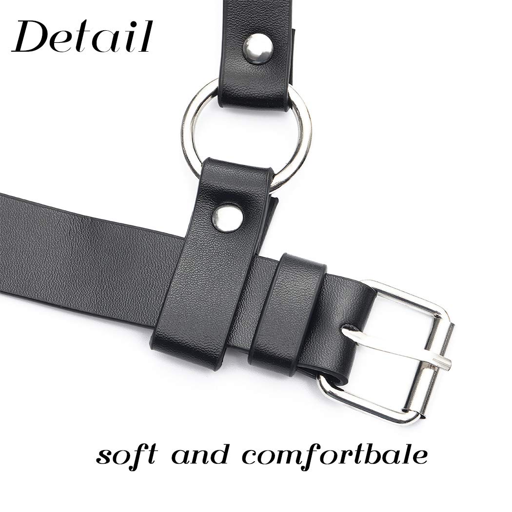 Bodiy Punk Waist Harness Belt - Gothic Body Chain Jewelry for Women | Adjustable Black Rave Fashion Accessory | Perfect for Music Festivals, Concerts & Gothic Outfits