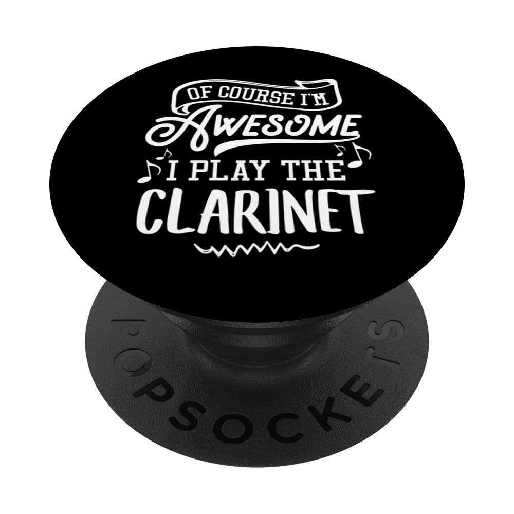 Clarinet Phone Grip Stand - Swappable PopGrip for Phones & Tablets | Music Lovers Gift