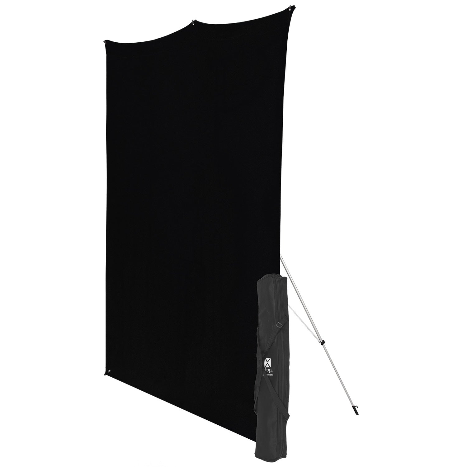 X Drop Wrinkle Resistant Backdrop Kit - Rich Black (5' x 7') - Perfect for Photography Studio, Video Shooting, and Content Creation