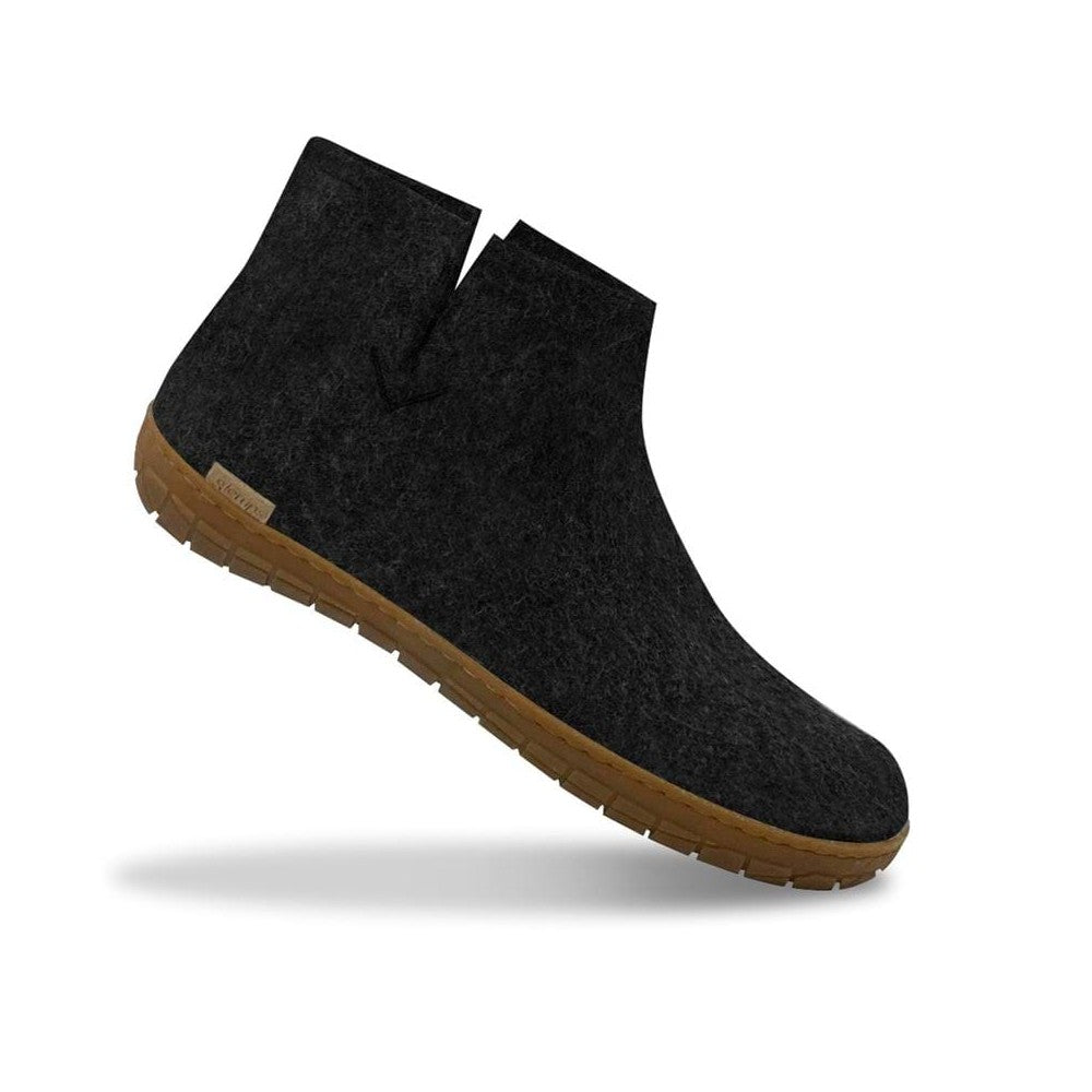 Glerups Unisex Boots with Natural Rubber Sole - Comfortable Wool Slippers for Indoor & Outdoor Use - Perfect for Home, Office, and Relaxation