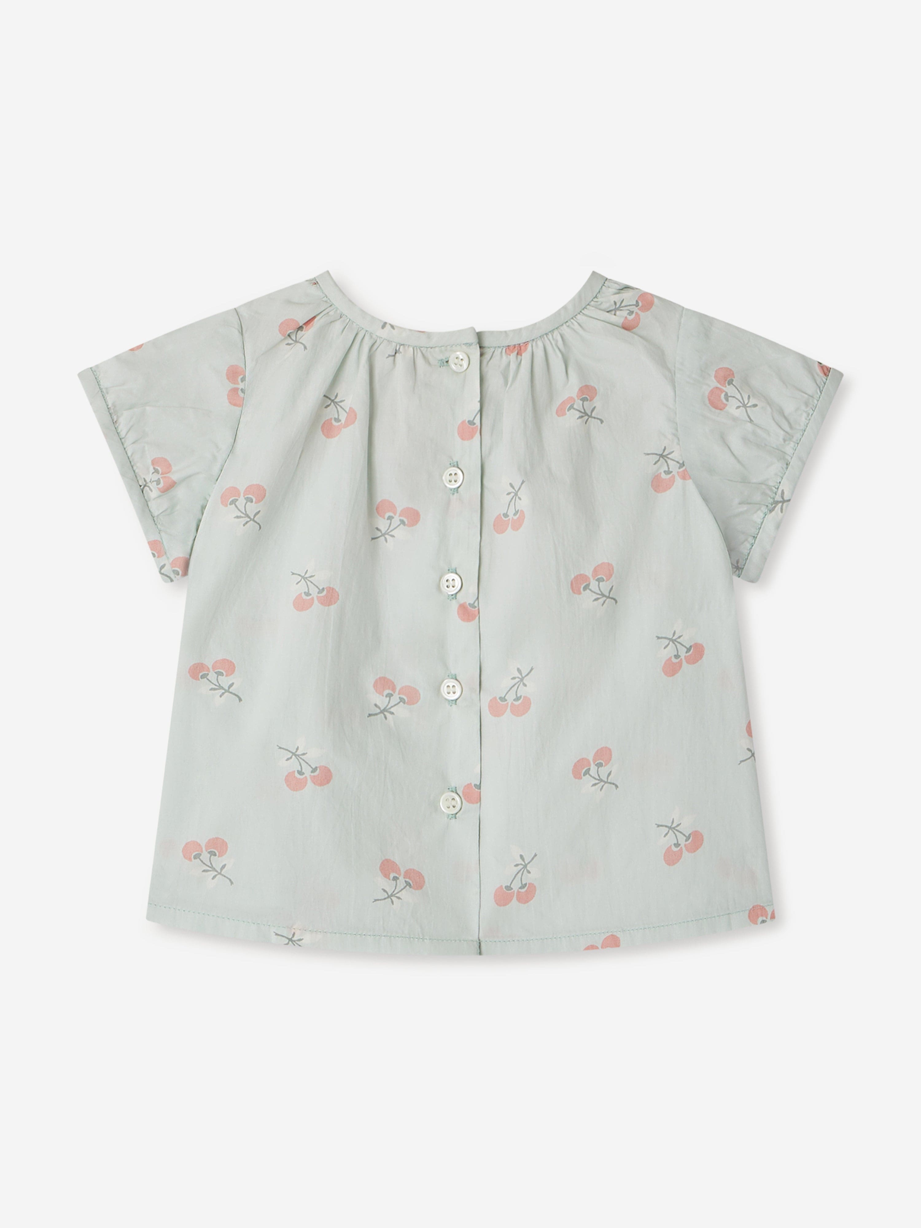 Baby Girls Beshanti Blouse in Green | Soft Cotton Ethnic Top for Infants & Toddlers | Perfect for Festivals, Parties & Family Photos
