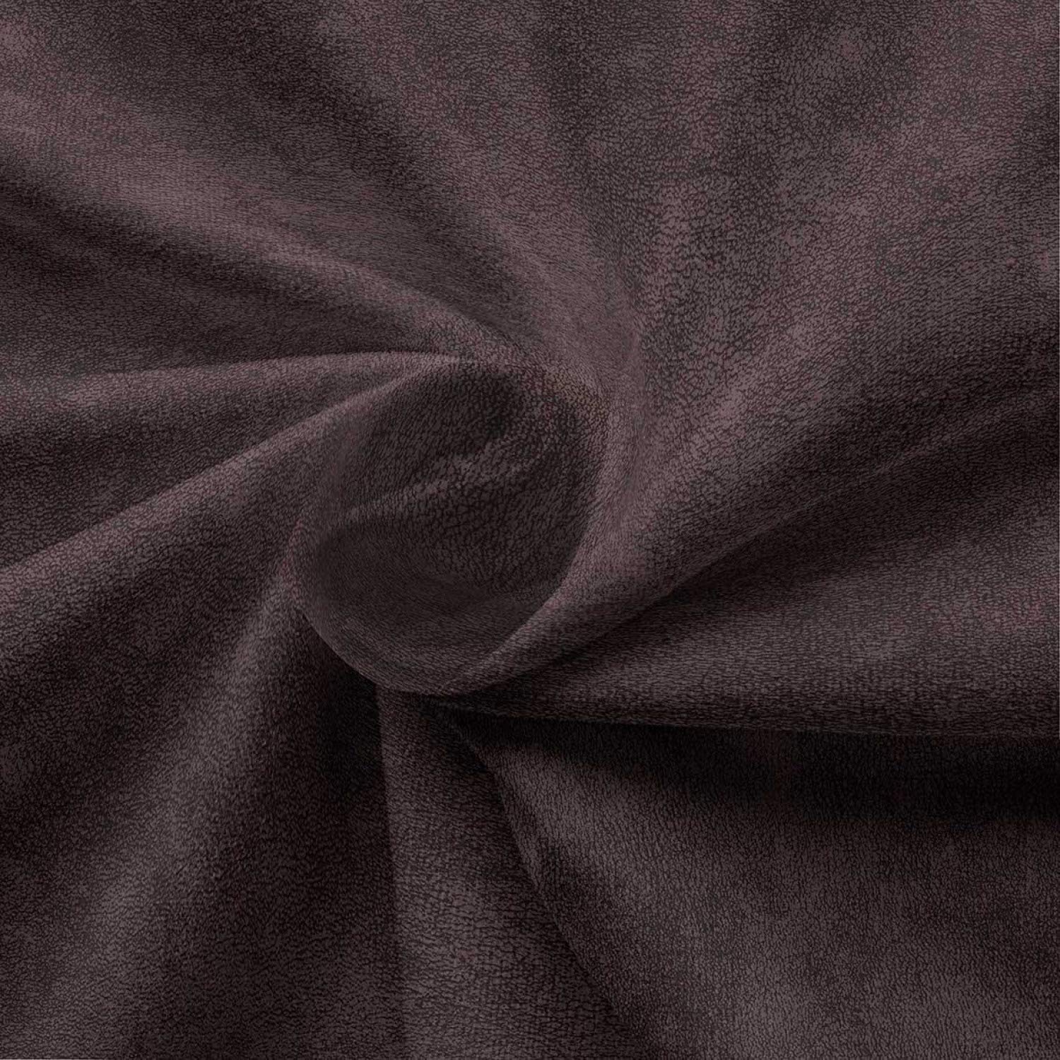 Ambesonne Faux Suede Fabric by The Yard - Digitally Printed Grunge Texture, Durable & Washable DIY Upholstery Material (1 Yard, Dark Taupe) for Home Decor, Furniture, Crafts, Indoor/Outdoor Use