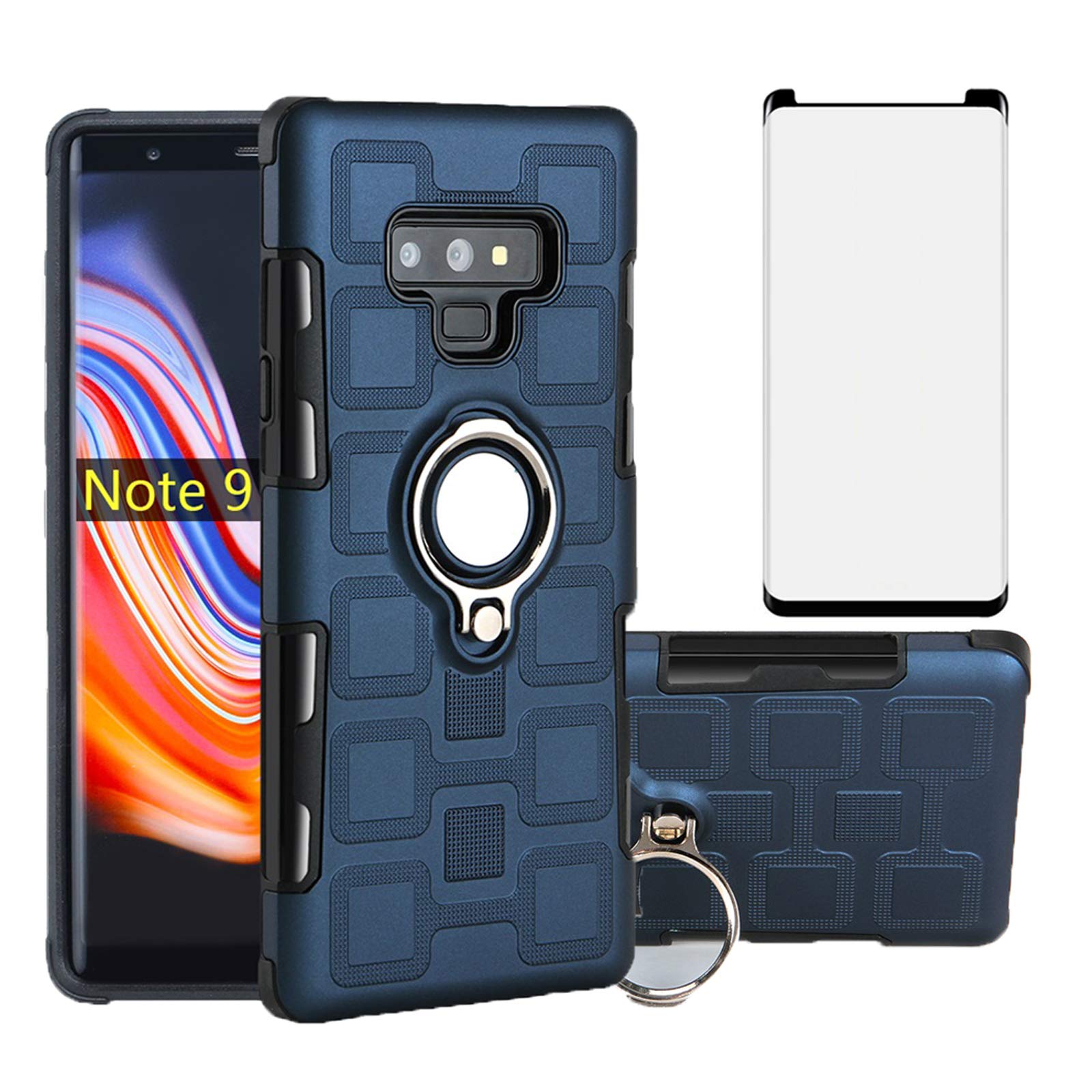 Asuwish Galaxy Note 9 Case with Screen Protector & Stand - Rugged Hybrid Cover for Work & Travel