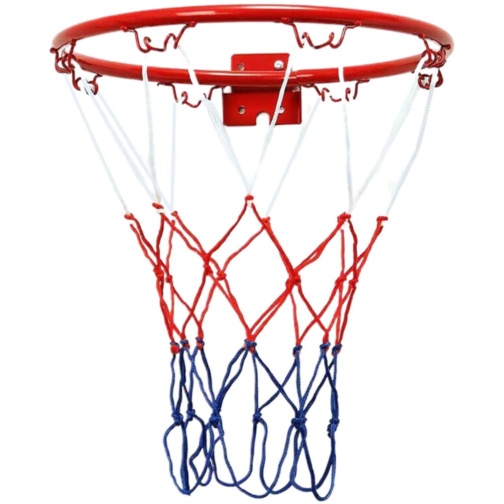 BESPORTBLE 32cm Basketball Hoop - Wall Mounted & Outdoor Basketball Rim with Net - Durable Indoor/Outdoor Basketball Goal for Kids, Backyard, Driveway & Kindergarten Play