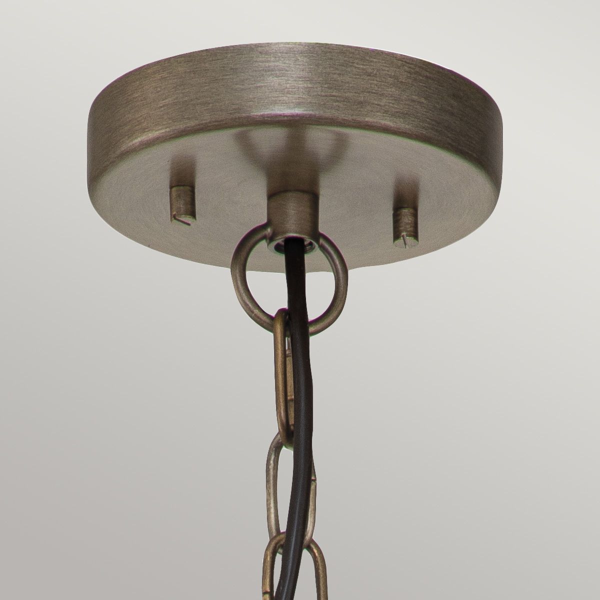 Ashland Bay 1 Light Small Chain Lantern - Burnished Bronze/Weathered Zinc Finish, IP44 Rated, E27 Socket - Perfect for Porch, Patio & Garden Lighting