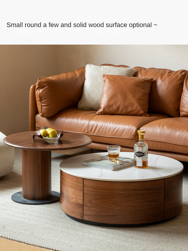 Handcrafted Black Walnut Coffee Table with Natural Slate Top - Perfect for Living Room, Lounge & Modern Home Decor