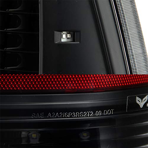 AKKON Black Halo Projector Headlights & LED Tail Lights Combo for 2009-2018 Dodge Ram 1500 2500 3500 - Upgrade Your Truck Lighting for Night Driving & Off-Road Adventures