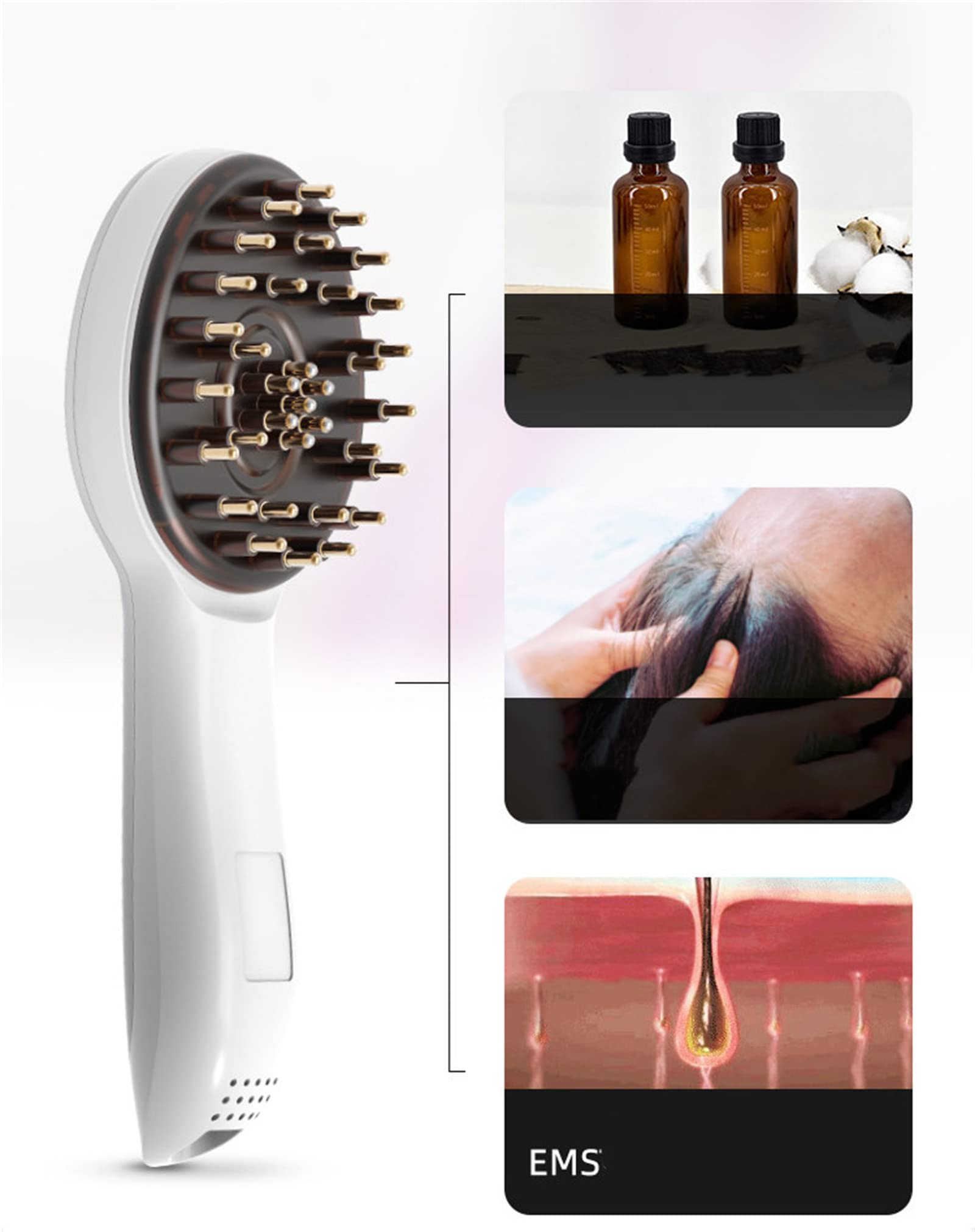 Electric Scalp Massage Comb for Hair Growth - Anti Hair Loss Stimulating Brush with Serum Applicator - Reduce Thinning Hair & Promote Healthy Hair Growth - Perfect for Daily Scalp Care & At-Home Hair Treatment