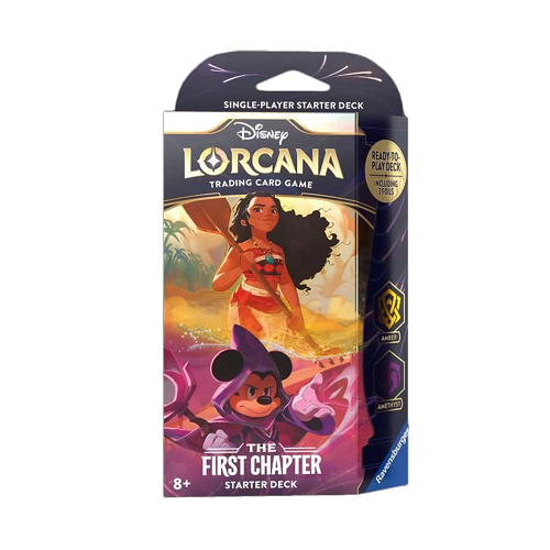 Disney Lorcana TCG: The First Chapter Starter Deck (Amber/Amethyst, Sapphire/Steel, Emerald/Ruby) | Collectible Trading Card Game for Beginners | Perfect for Game Nights, Tournaments & Disney Fans