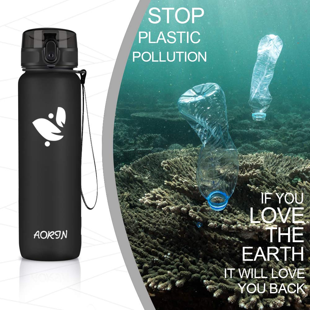 AORIN BPA-Free Tritan Leak-Proof Sports Water Bottle - 350ml/500ml/750ml/1L for Adults & Kids - Ideal for Fitness, Running, Yoga, Cycling & Outdoor Activities - Stay Hydrated at Gym, School or Hiking