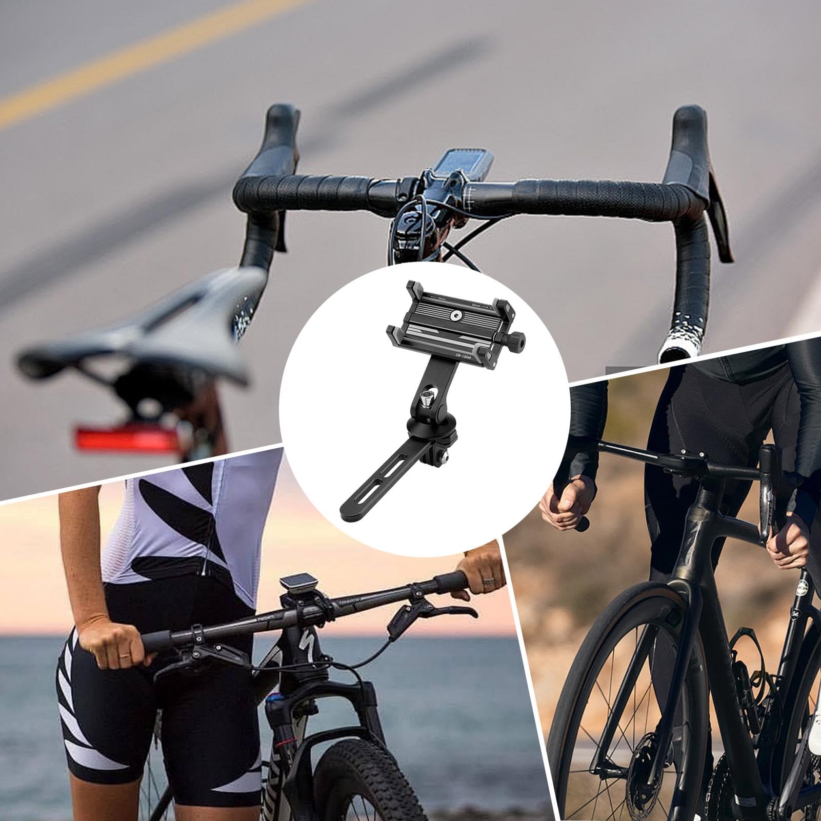 Shockproof Bike Phone Mount - Universal Handlebar Smartphone Holder for Cycling, Running & Outdoor Sports | Waterproof Phone Bracket for Bicycle, Motorcycle & Scooter | Perfect for GPS Navigation & Fitness Tracking