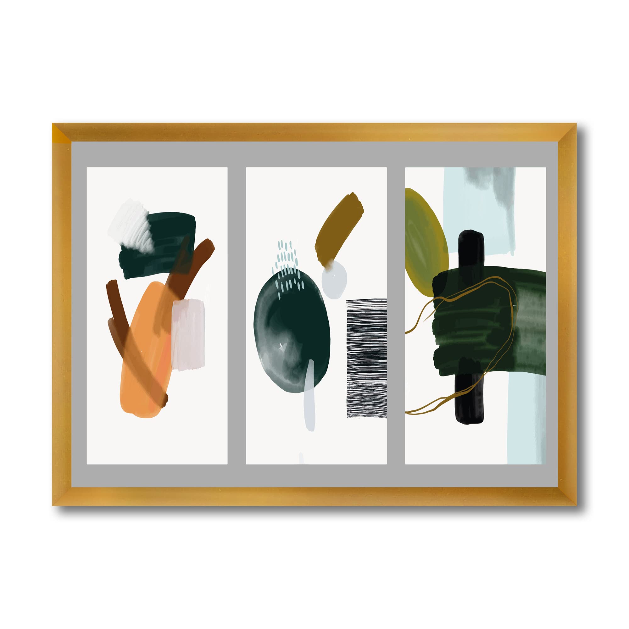 Minimalist Organic Shapes IV - Modern Framed Wall Art for Living Room, Bedroom & Office Decor | Abstract Canvas Painting for Contemporary Home Interior Design