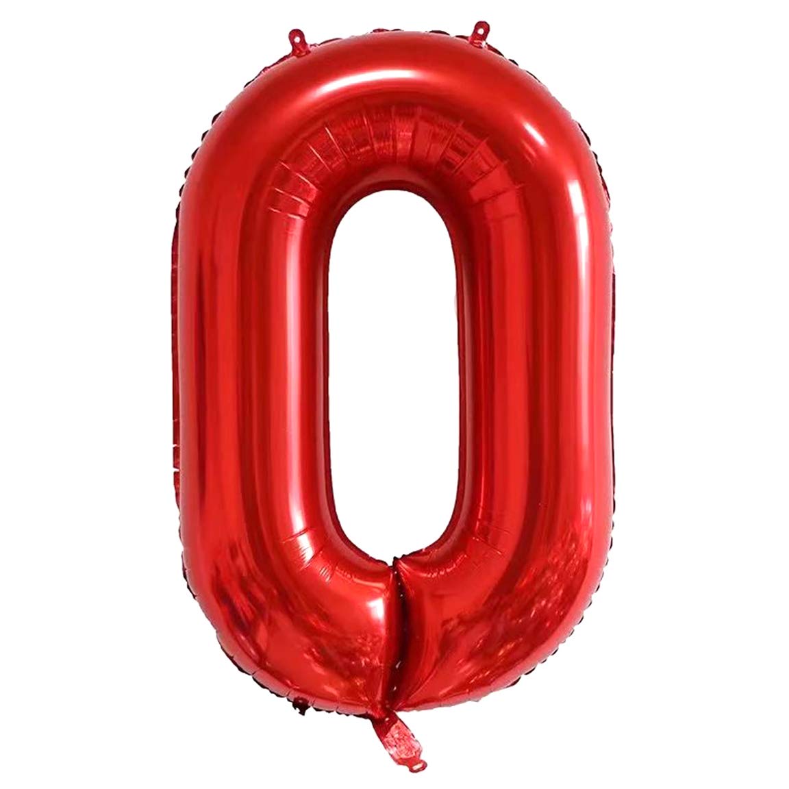 40 Inch Red Jumbo Digital 0 Number Balloons - Giant Foil Mylar Balloons for Birthday Parties, Weddings, Bridal Showers, Anniversaries & Photo Shoots - Perfect for Event Decorations & Celebration Backdrops