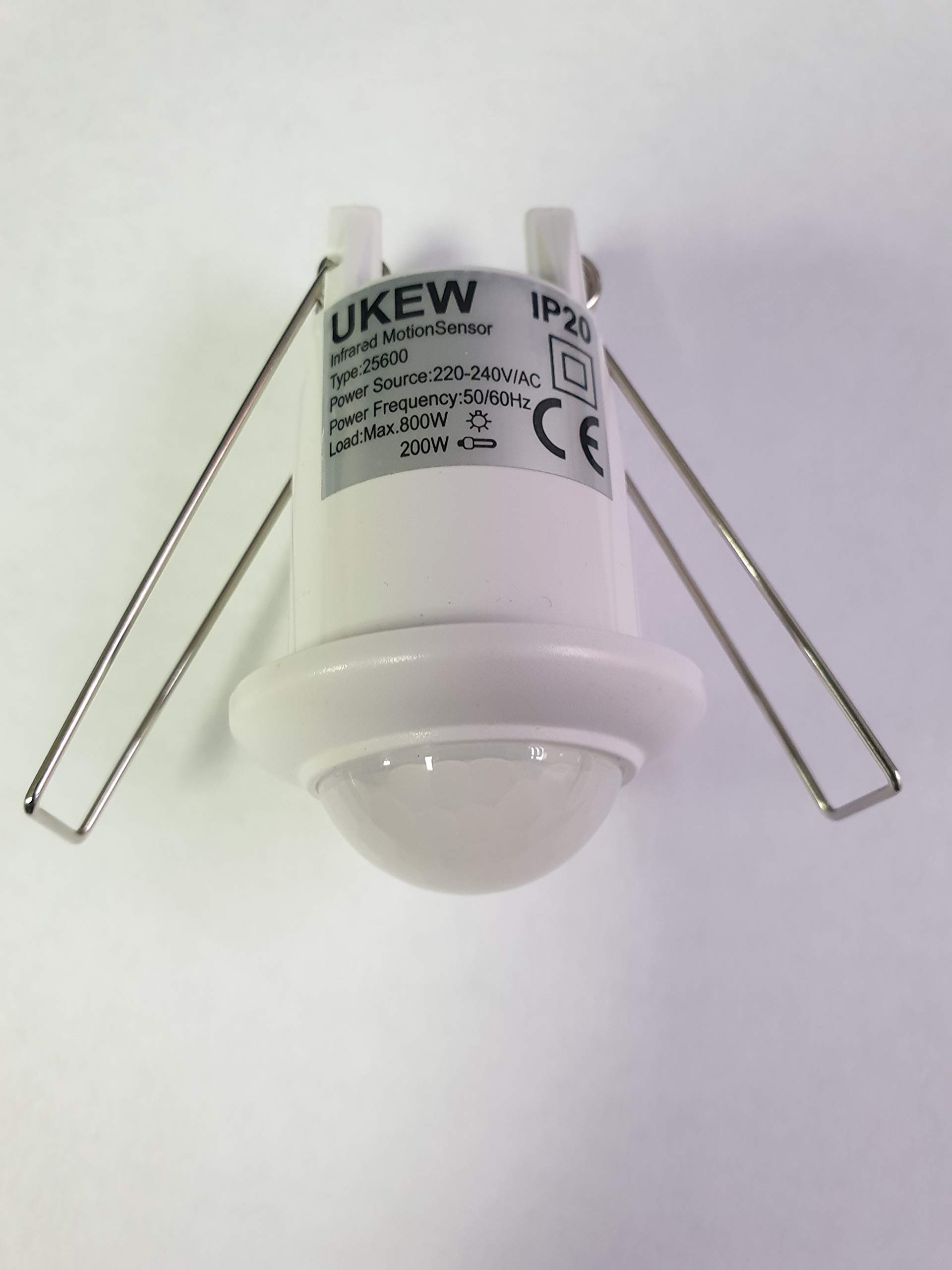 360 Degree PIR Motion Sensor Light Switch - Adjustable Timer & Lux Control, Mini Recessed Ceiling Mount Occupancy Detector for Home Security (White) - Perfect for Hallways, Closets, Bathrooms & Energy-Efficient Lighting Control