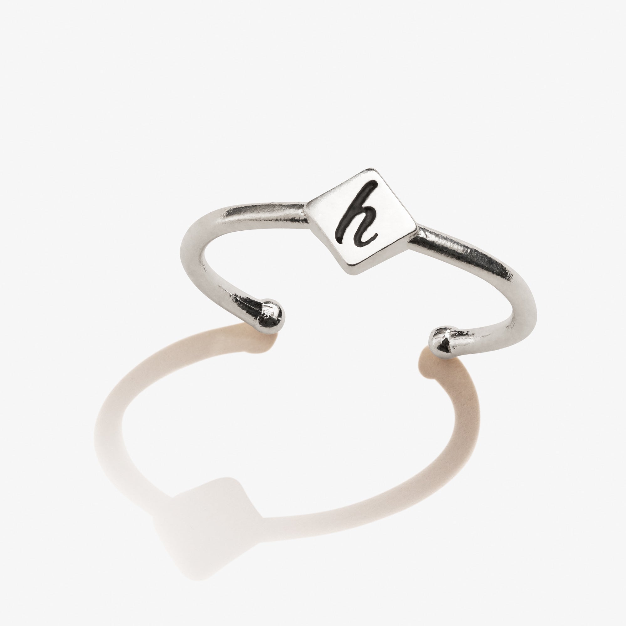 Initial H Adjustable Ring for Women - Sterling Silver Minimalist Jewelry Gift for Her - Perfect for Everyday Wear, Stacking & Special Occasions