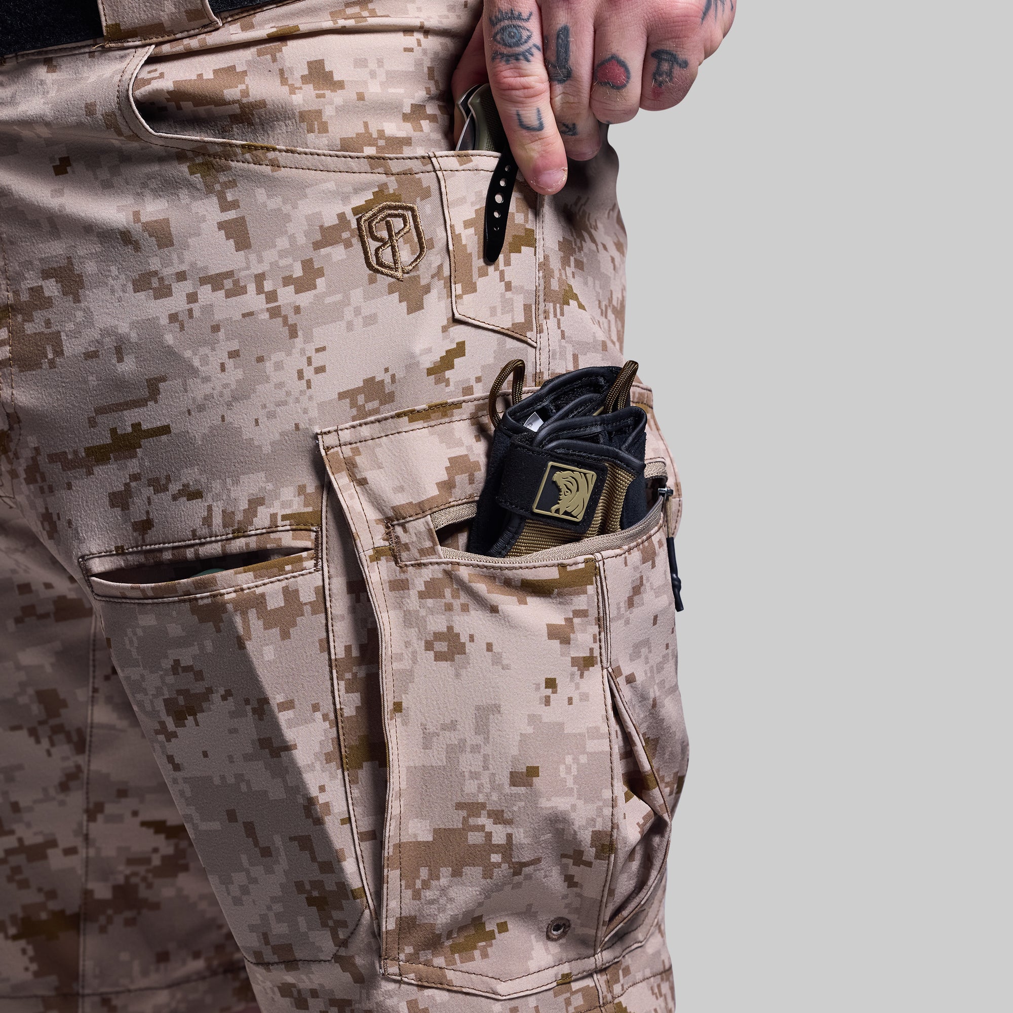 Scout Short (Desert Digital Camo) - Lightweight Tactical Hiking Shorts for Men - Perfect for Outdoor Adventures, Camping & Military Training