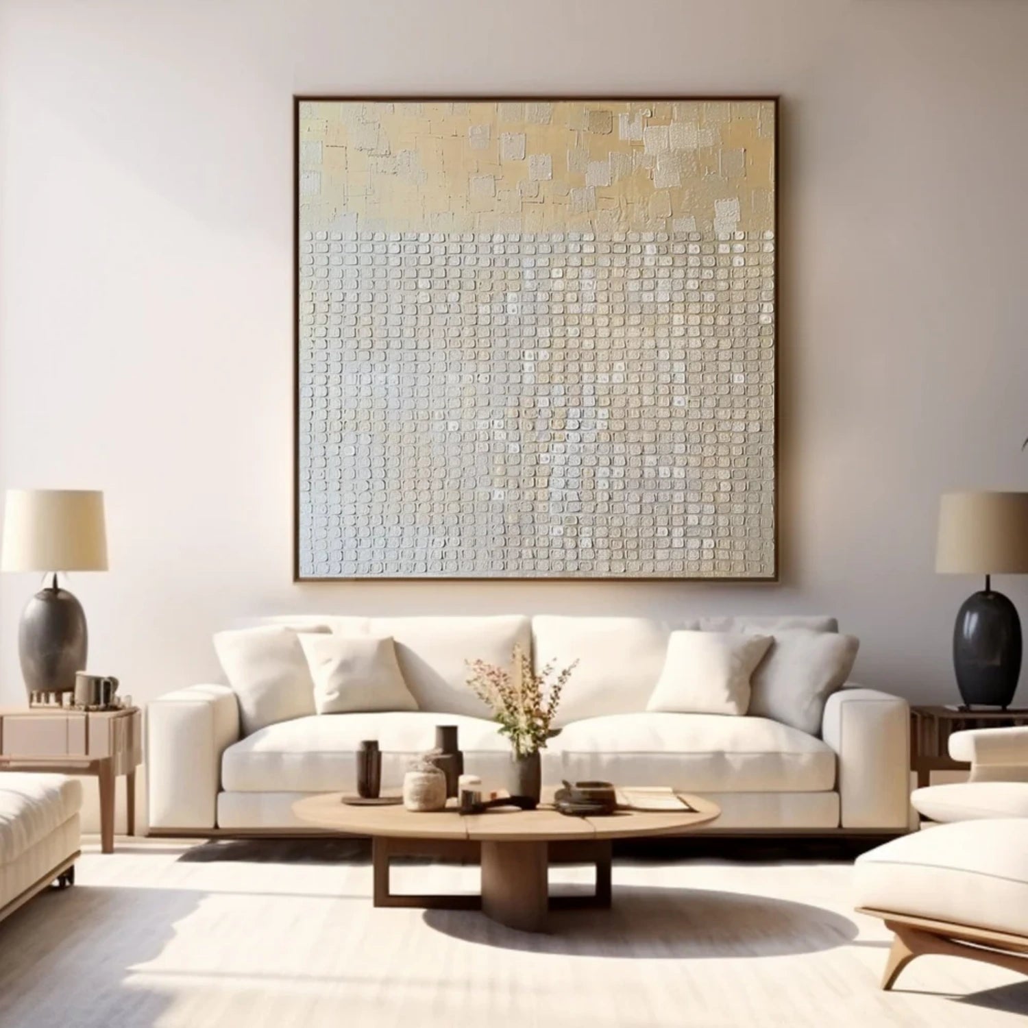Abstract Beige & Brown Wall Art Print #BB120 - Modern Home Decor for Living Room, Bedroom & Office