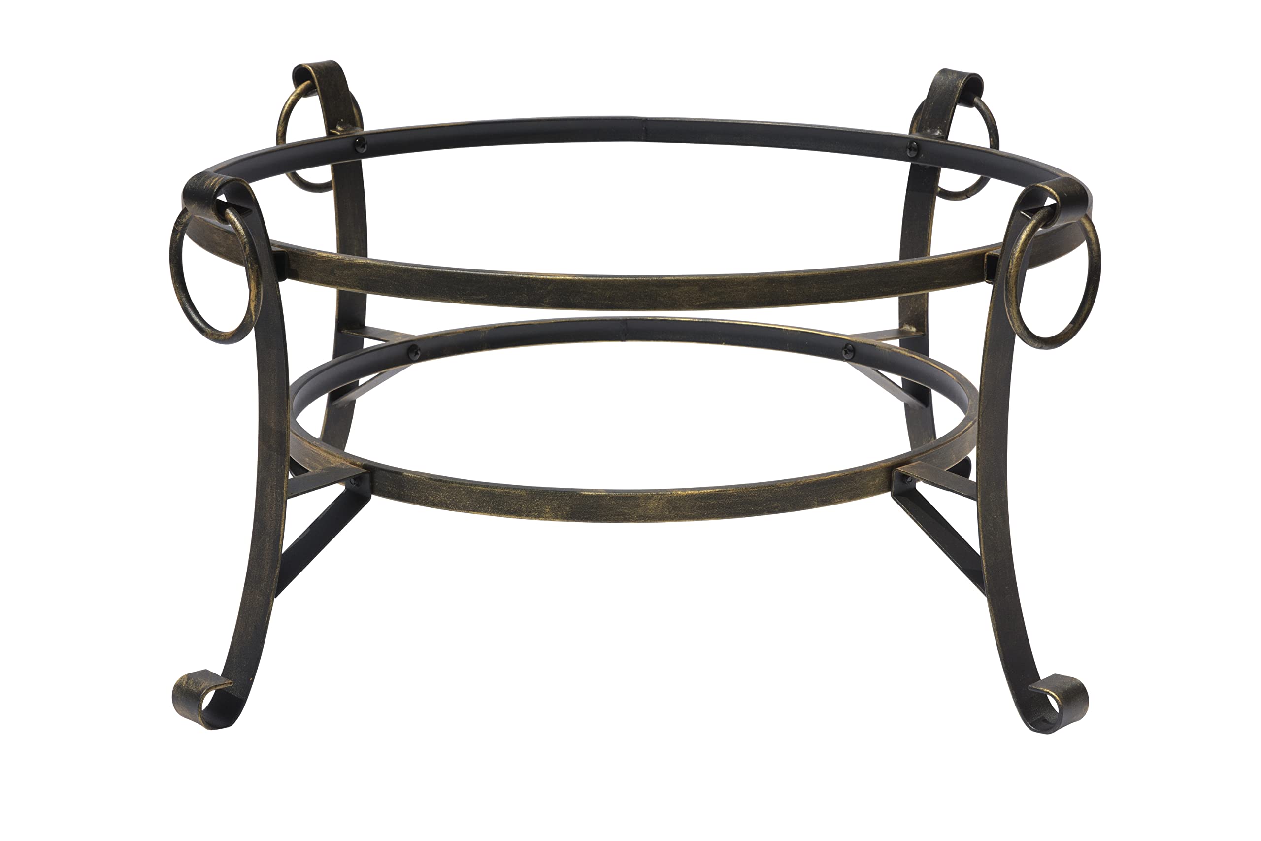 Bluewave 24 Inch All-Weather Outdoor Laguna Steel Cauldron Fire Pit Black for Backyard, Patio, and Camping