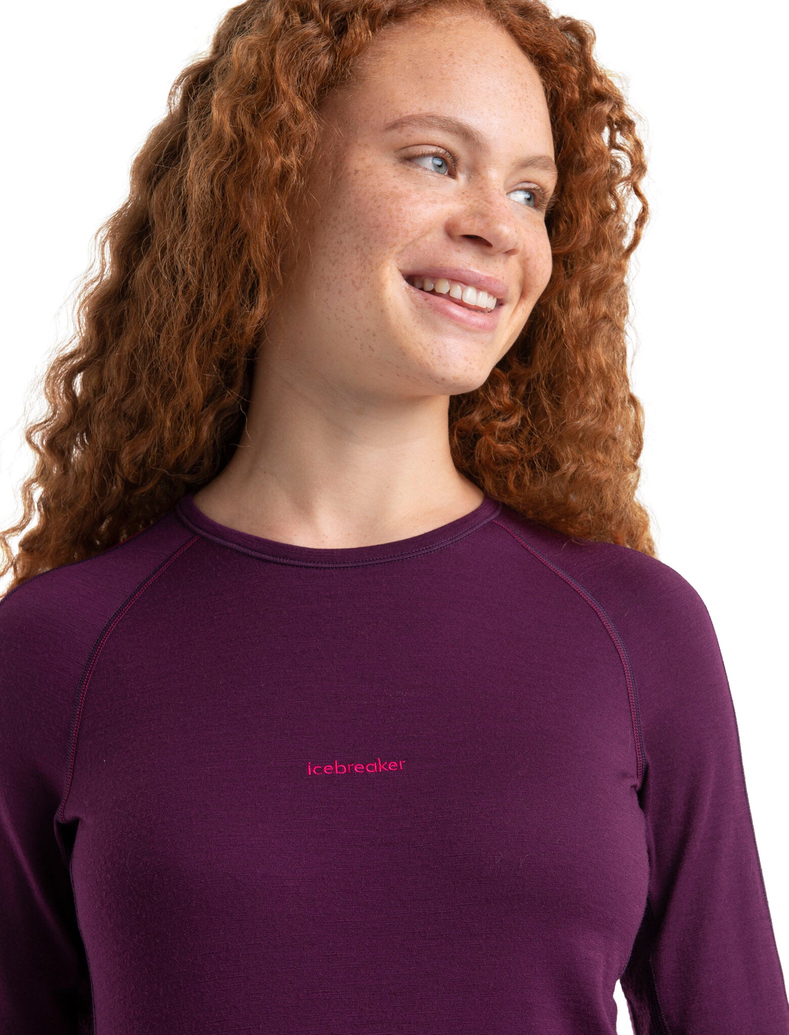 200 ZoneKnit Merino Wool Long Sleeve Thermal Crew Neck Top for Women - Warm Winter Base Layer for Hiking, Skiing & Outdoor Activities