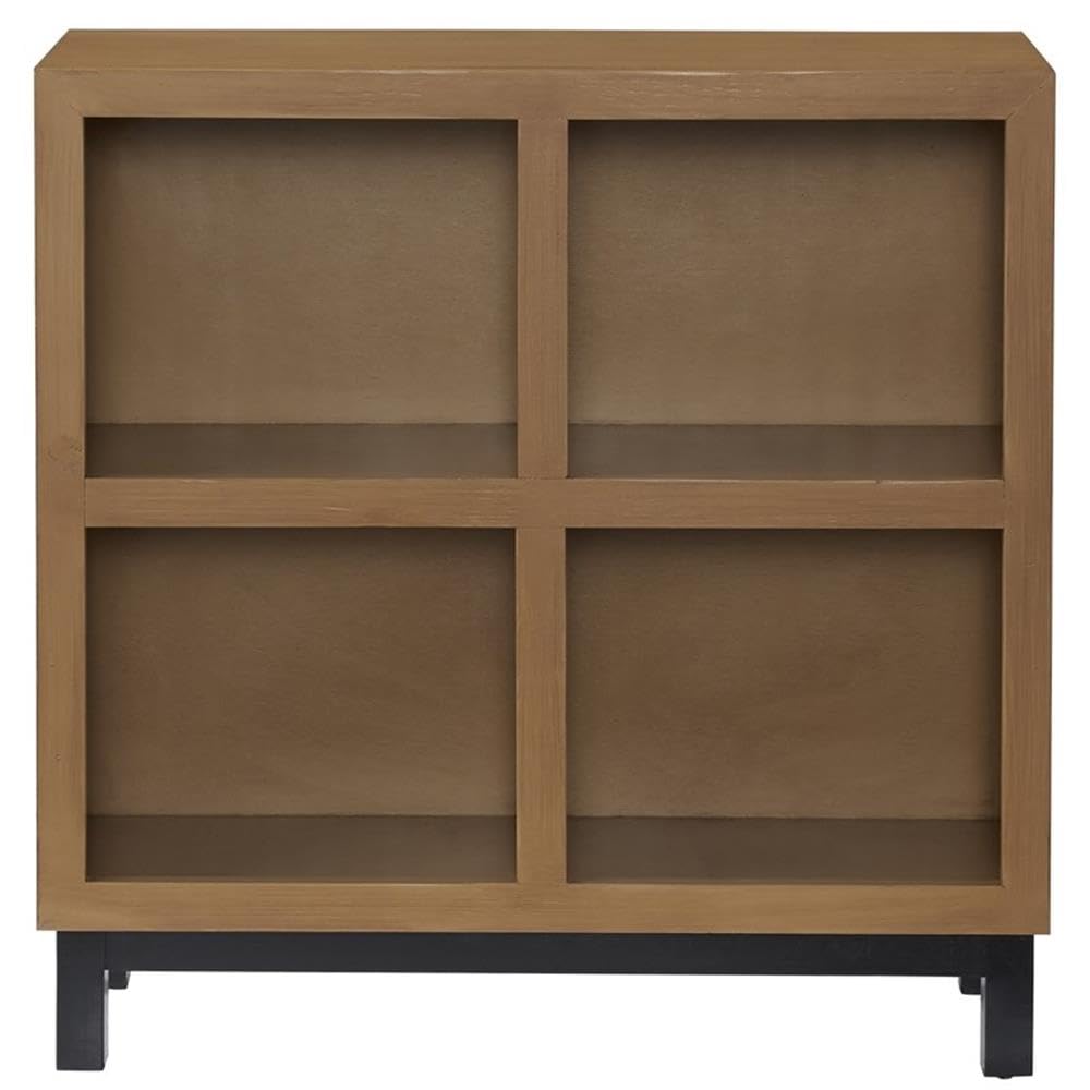 Progressive Furniture Library Accent Bookcase in Brown - Stylish Wooden Bookshelf for Home Office, Living Room & Study Room Decor