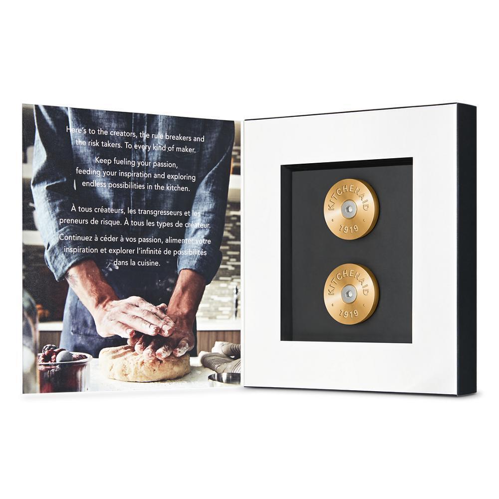 KitchenAid Commercial Style Range Handle Medallion Kit - Amana W11368841NE Replacement Part for Stove Repair & Upgrade | Perfect for Home Kitchen Renovation & Professional Appliance Maintenance