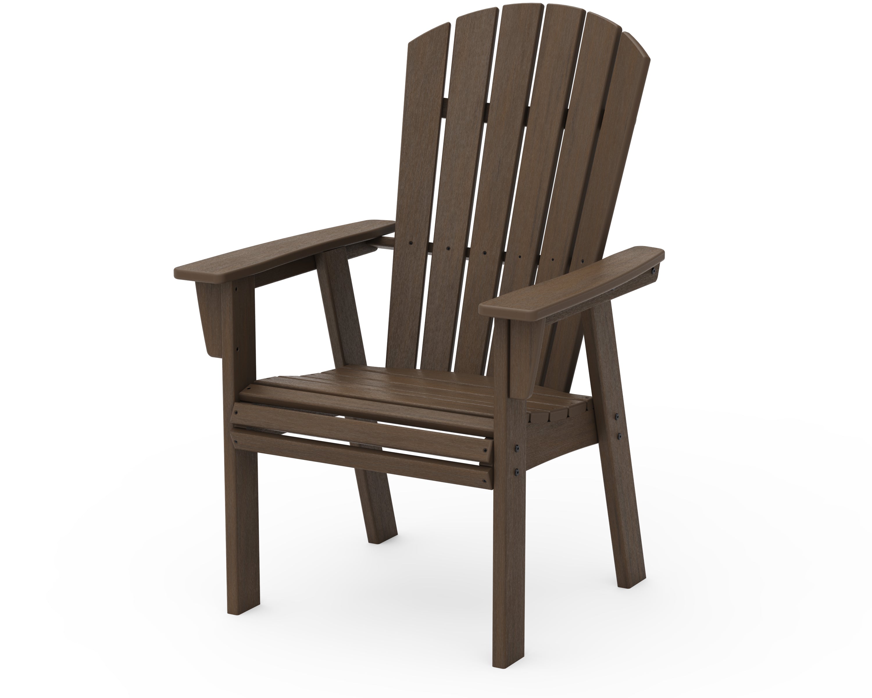 POLYWOOD Nautical Curveback Adirondack Dining Chair - Outdoor Patio Furniture, All-Weather Resin Wicker, Comfortable Seating for Poolside, Beach, Garden & Backyard Relaxation