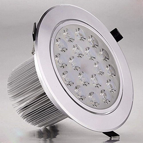 18W LED Ceiling Spot Light Fixture with Frosted Glass - Dimmable Recessed Lighting for Kitchen, Living Room & Cabinet (Warm White/Cool White) - Perfect for Home, Office & Commercial Spaces