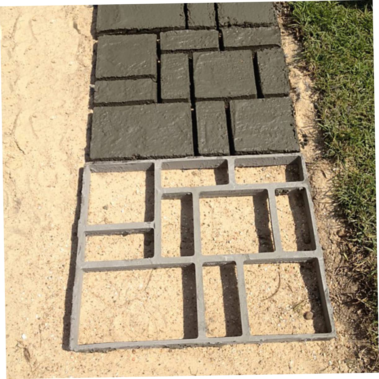 Reusable Concrete Brick Molds for DIY Stepping Stones, Patio Pavers & Garden Pathways - Irregular Lawn & Walk Maker Forms for Outdoor Landscaping