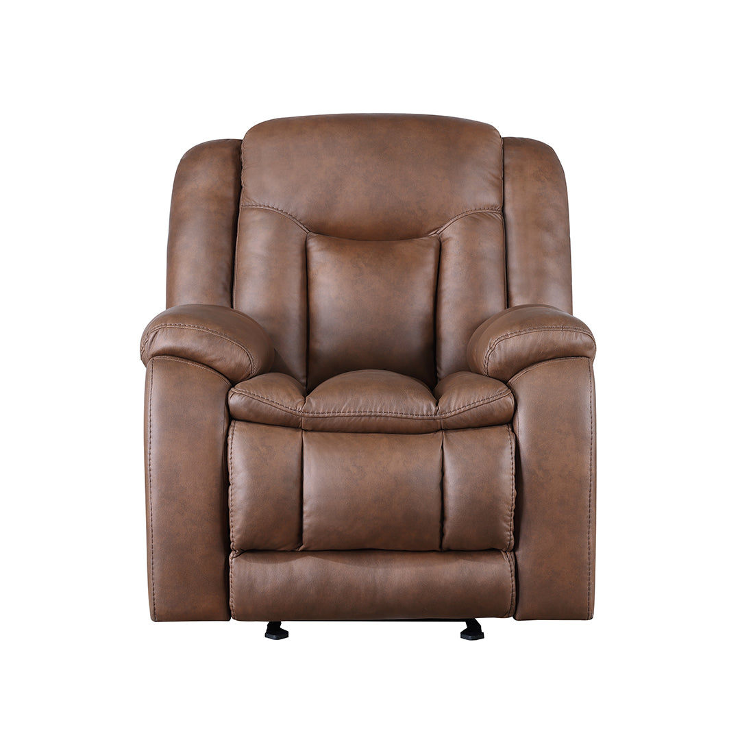 Morello Manual Glider Recliner Chair - Comfortable Rocking Recliner for Living Room, Nursery & Bedroom - Soft Upholstered Fabric with Smooth Gliding Motion - Perfect for Nursing, Relaxing & Lounging