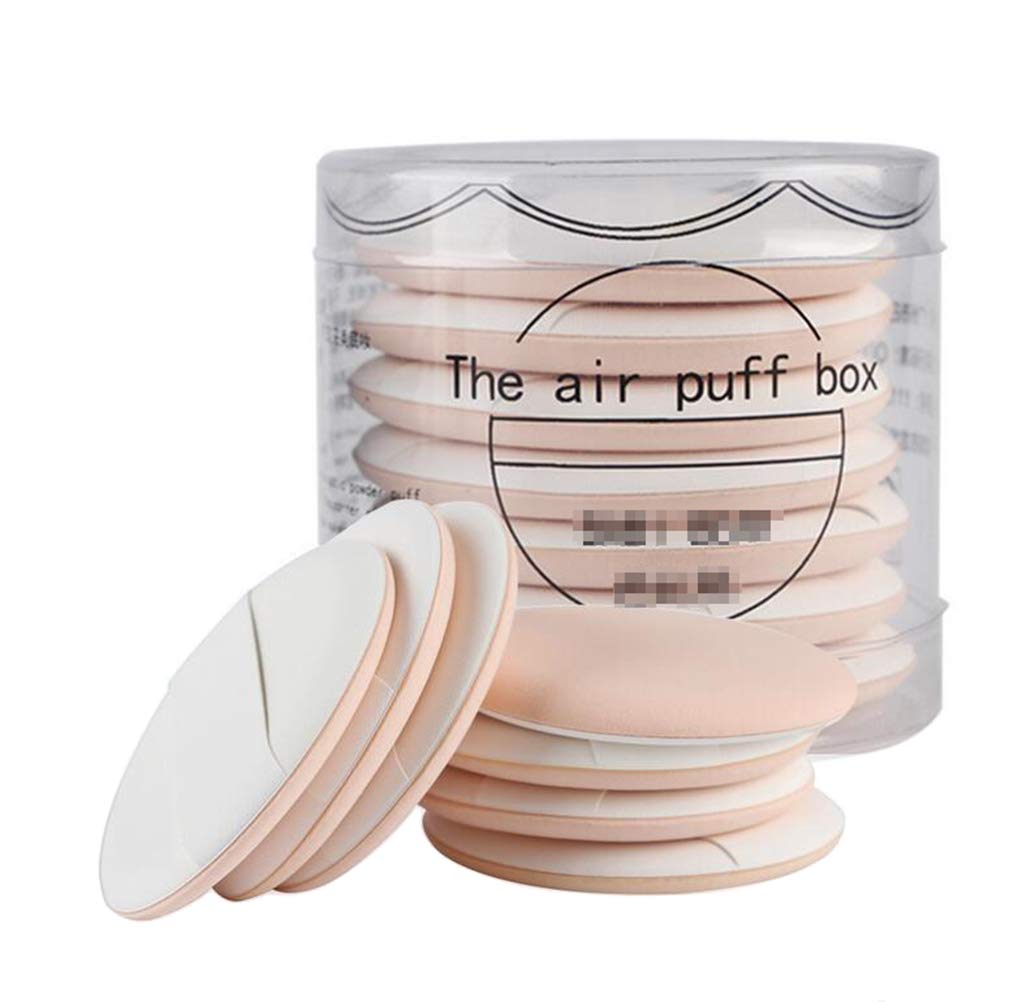 7PCS Wet & Dry Dual-Use Air Cushion Makeup Sponge Set - BB/CC Cream Blender, Foundation Beauty Sponge Puff for Liquid & Powder Cosmetics with Storage Case (Beige) | Perfect for Everyday Makeup, Travel & Professional Makeup Artists
