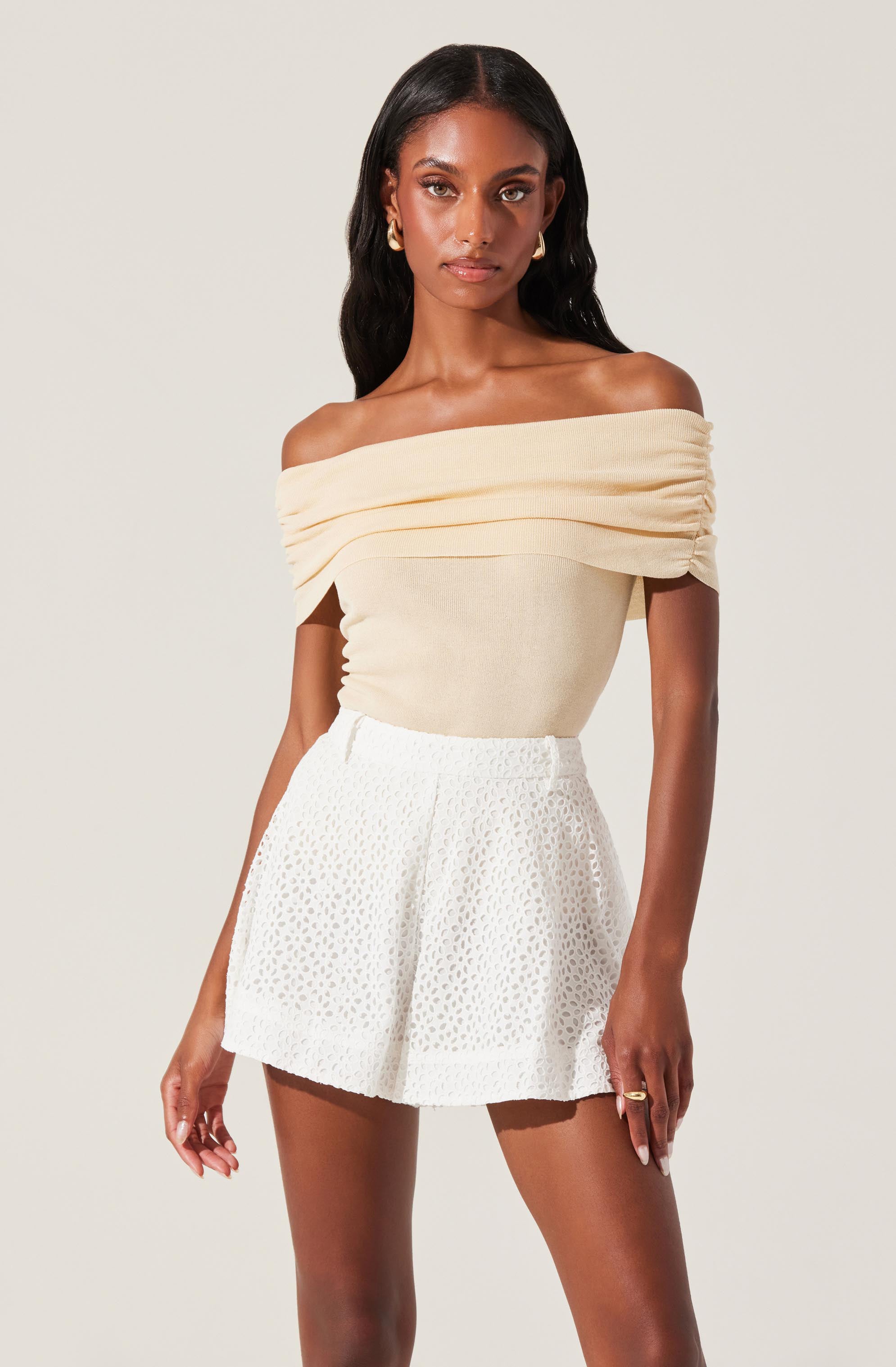 Kylin Off Shoulder Sweater Top for Women - Soft Knit Pullover Chic Casual Wear for Date Night & Fall Outfits