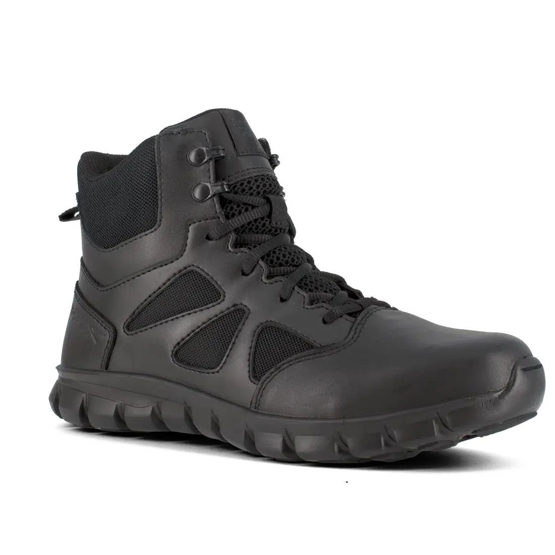 6 Inch Sublite Cushion Tactical Boots - Black Soft Toe Side Zip Combat Shoes for Men | Perfect for Outdoor Hiking, Security Work & Military Training