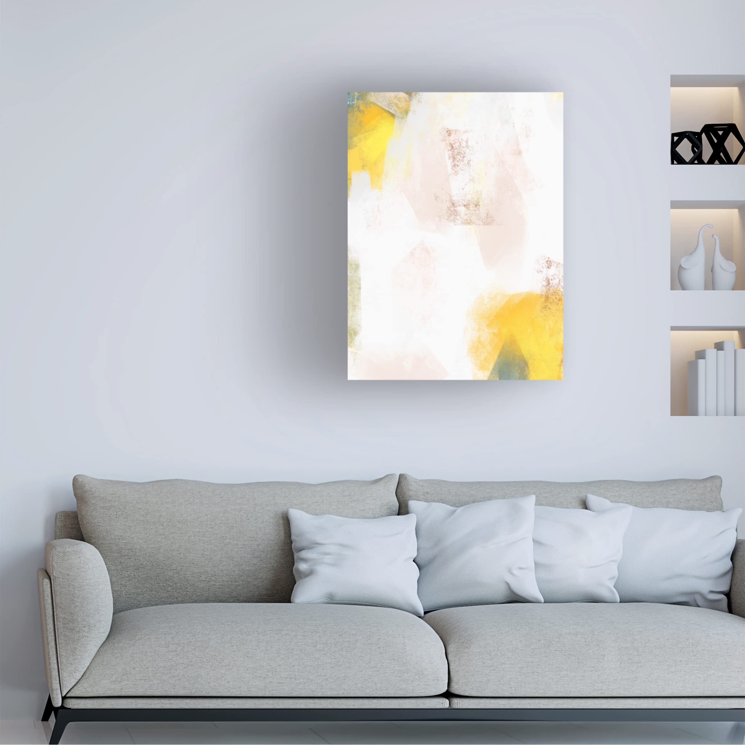 Emma Caroline 'Frenzy II' Modern Abstract Canvas Wall Art Print 24x32 Inches - Perfect for Living Room, Bedroom & Office Decor