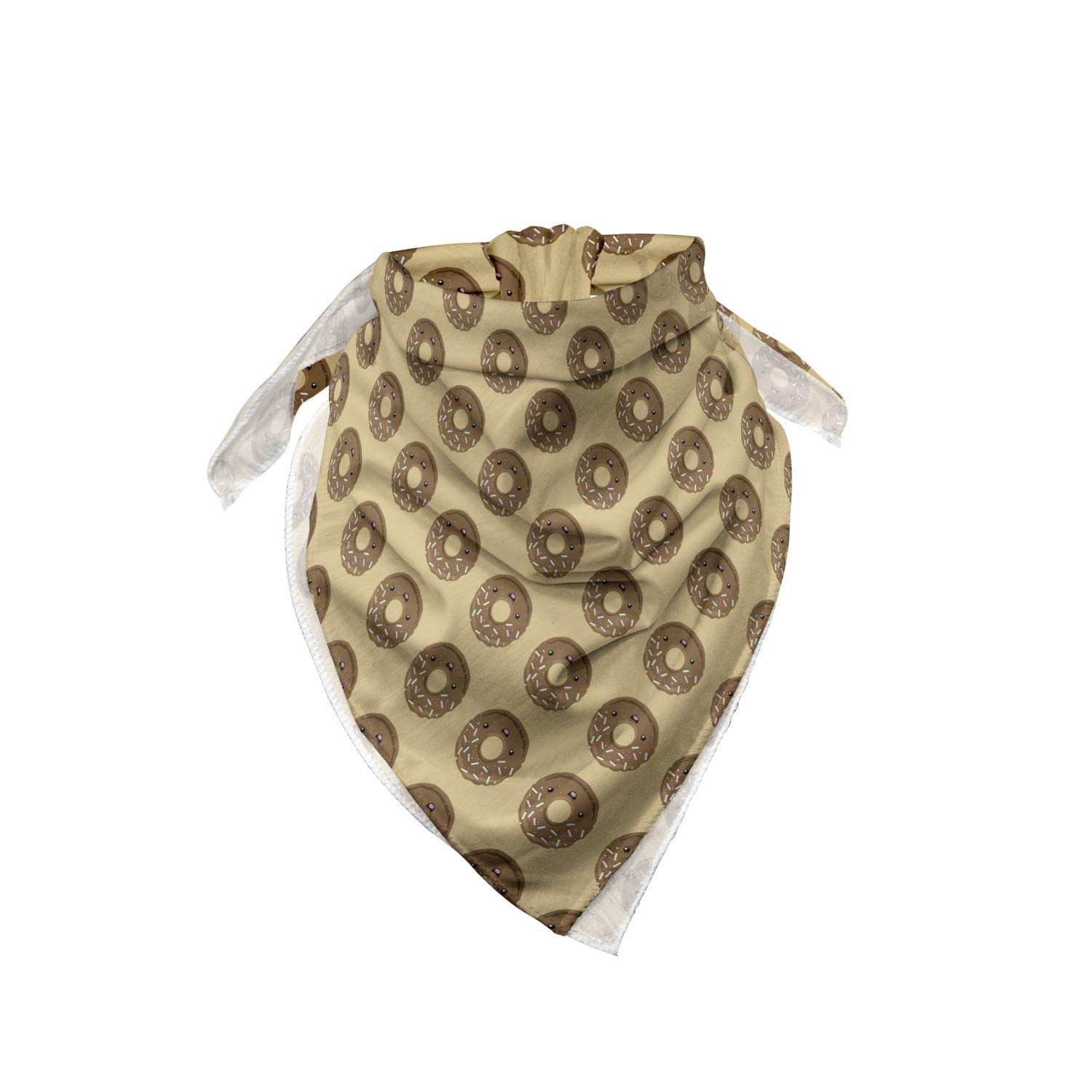 Ambesonne Chocolate Bandana - Cocoa Glazed Donuts Print Unisex Head Scarf & Neck Tie for Men & Women - Perfect for Outdoor Activities, Sports, and Fashion Accessories
